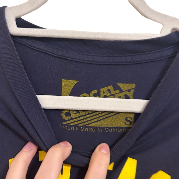 MENS NAVY LOCAL CELEBRITY FANTASY FOOTBALL T-SHIRT SIZE SMALL - Picture 4 of 4